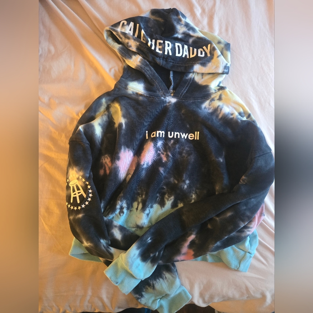 Tie-Dye Hoodie with Unique Print